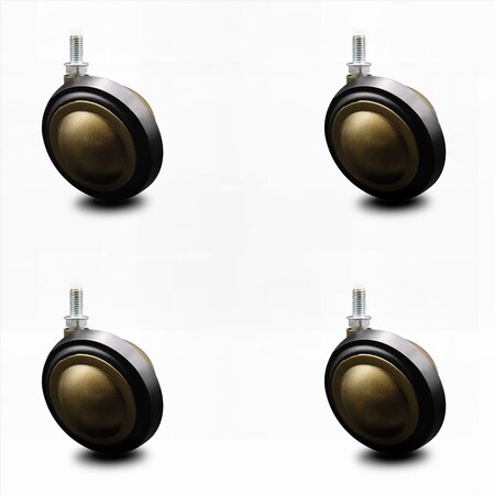 Service Caster 3 Inch Antique Soft Tread Ball Caster - 3/8 Inch Threaded Stem, 4PK SCC-TS01S30-DCR-WA-381634-4